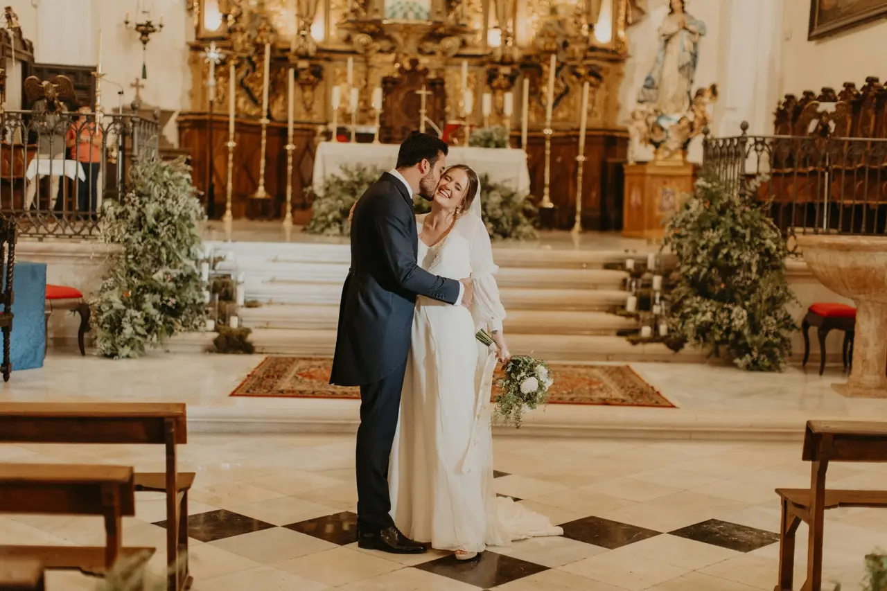 centro de mesa de la boda de Inma & Jose en Parroquia de Santa Ana y Cortijo Las Mozas