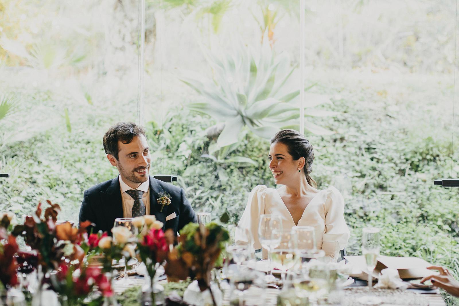 ambiente de la boda de Irene en Jardines de San Telmo