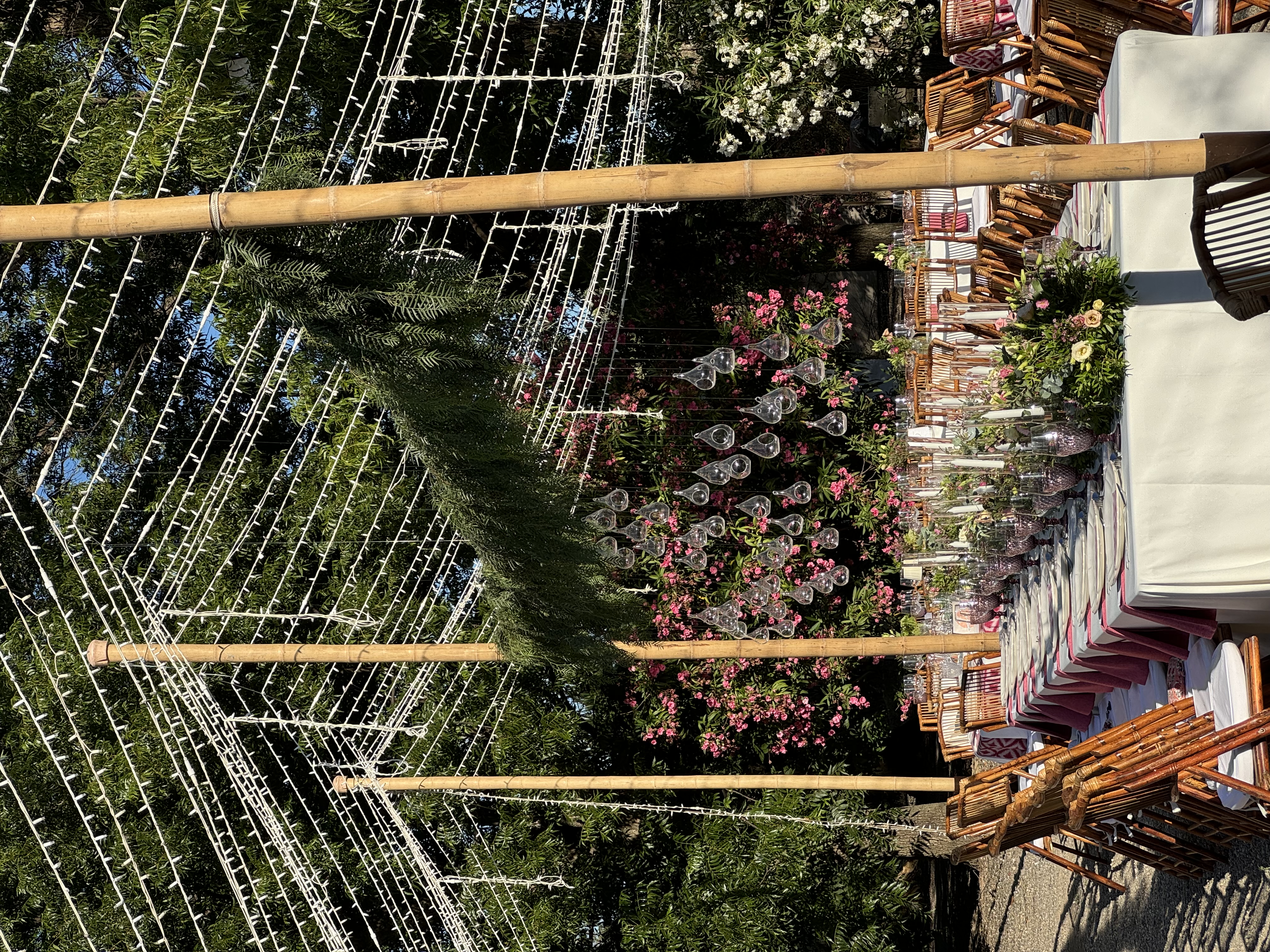 detalle floral de la celebración en Finca Carambuco